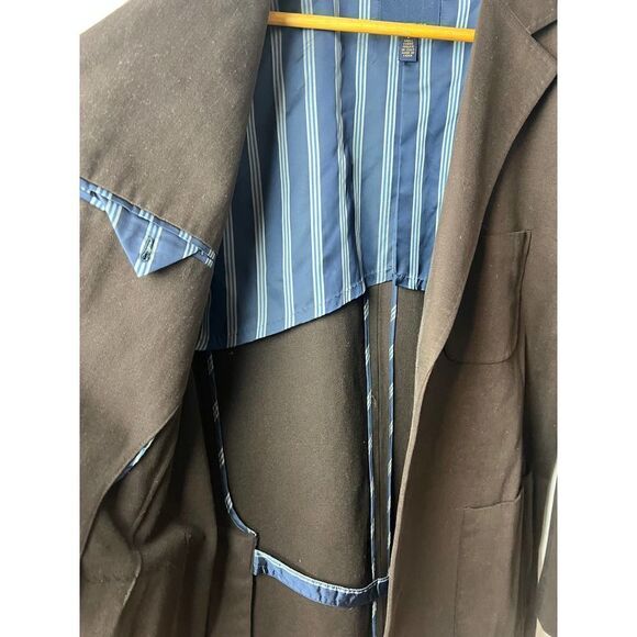 Brooks Brothers Brown Cotton Blazer Men's Sz. L - Picture 4 of 8
